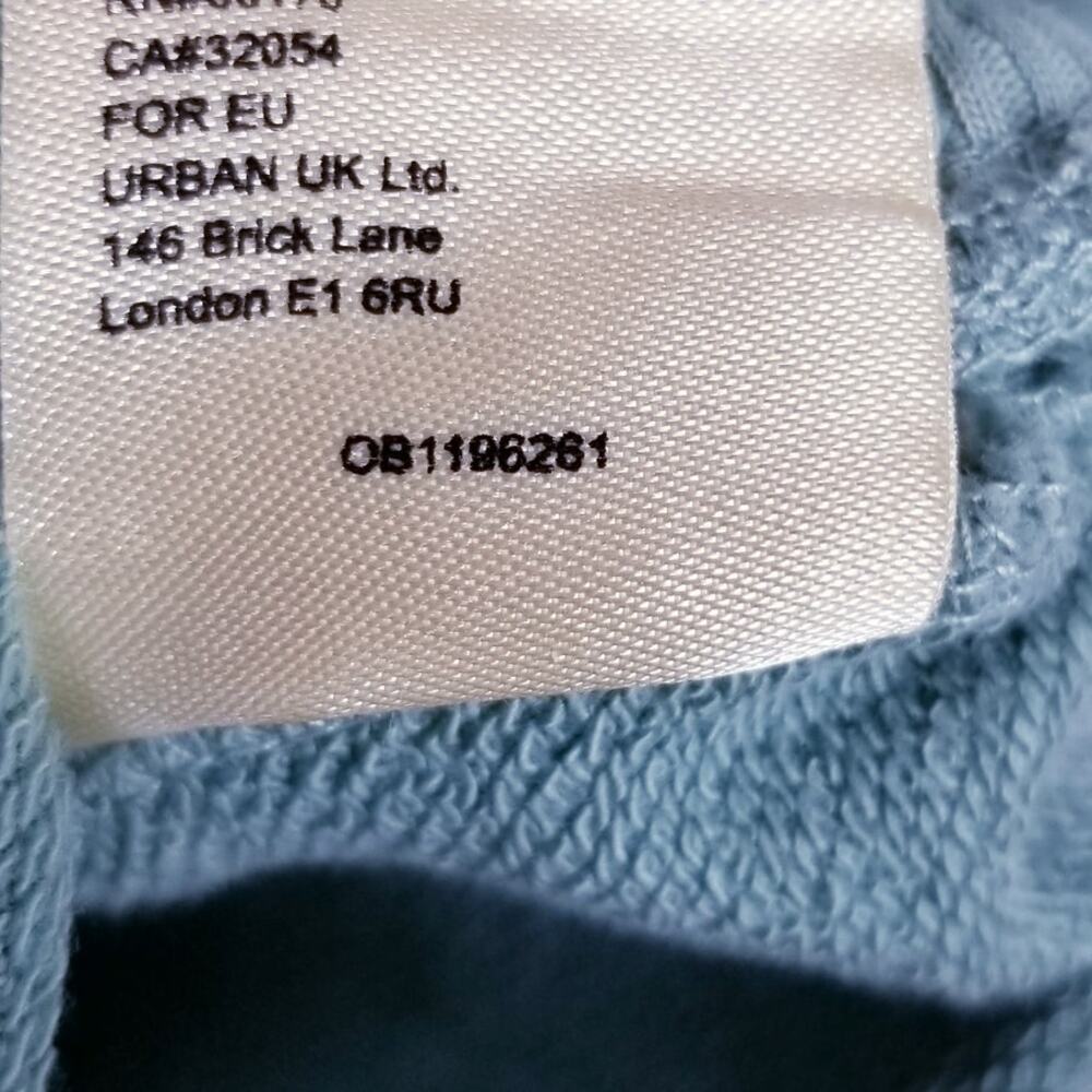 PILCRO Anthropologie Acid Wash "Donna" Boatneck Sweatshirt Marine #OB1196261 - L - Picture 8 of 9